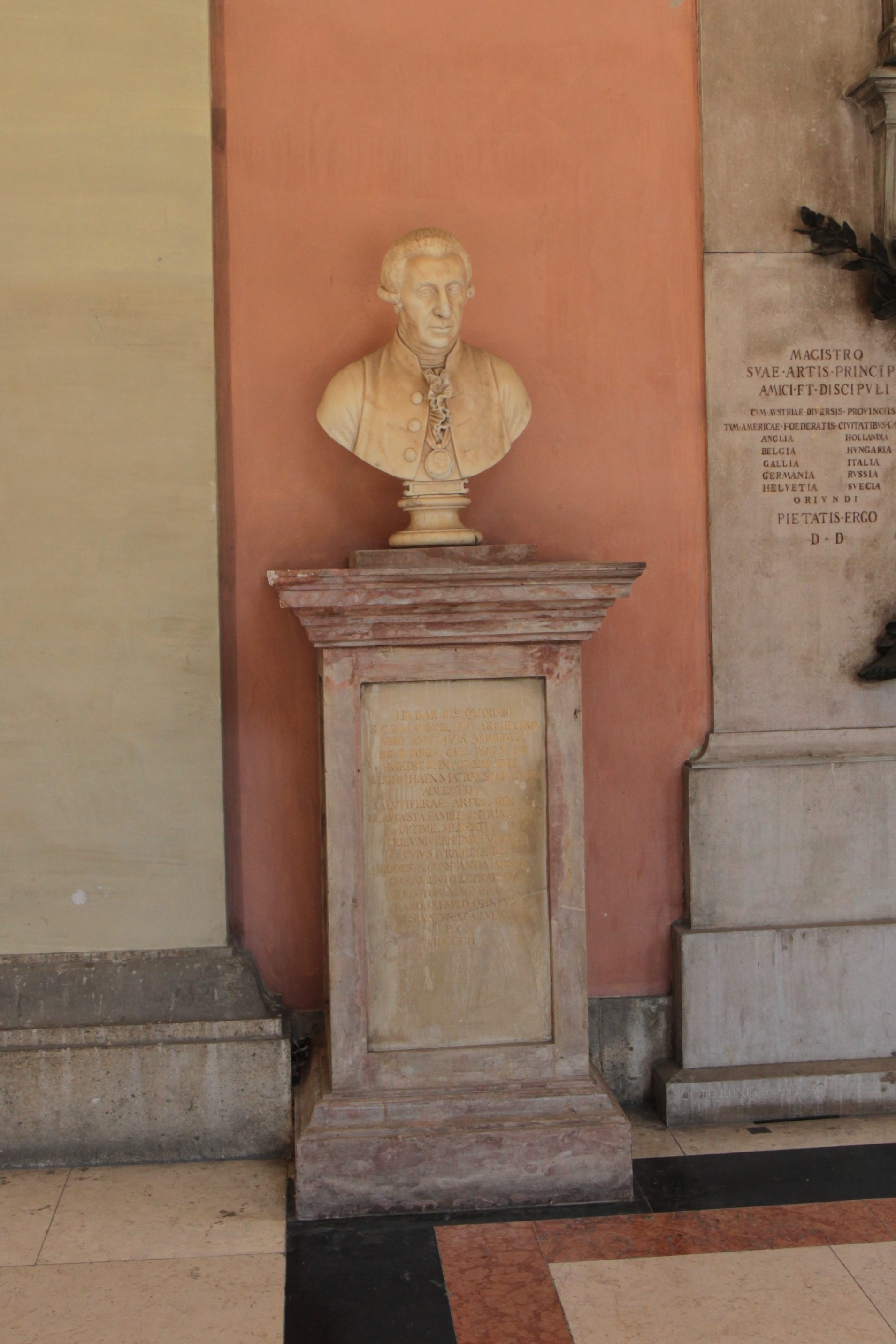 Josef Quarin's bust, Medical monuments B, UNI Vienna - 01.JPG